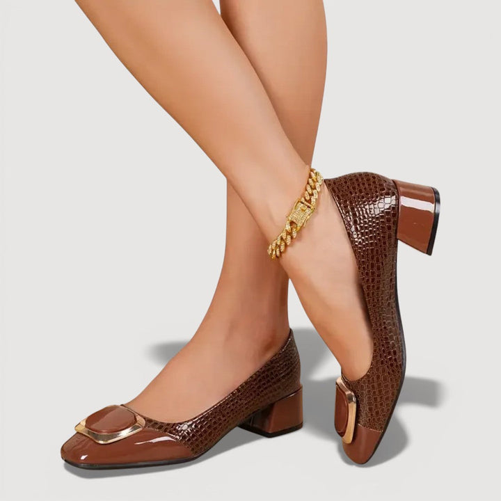 Barbara™ | Croco Block Heels