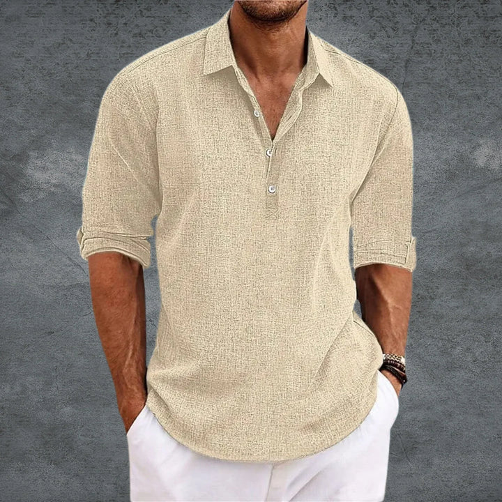 Men’s Shirt – Lightweight Casual Shirt with an Open Collar and Elegant Fit