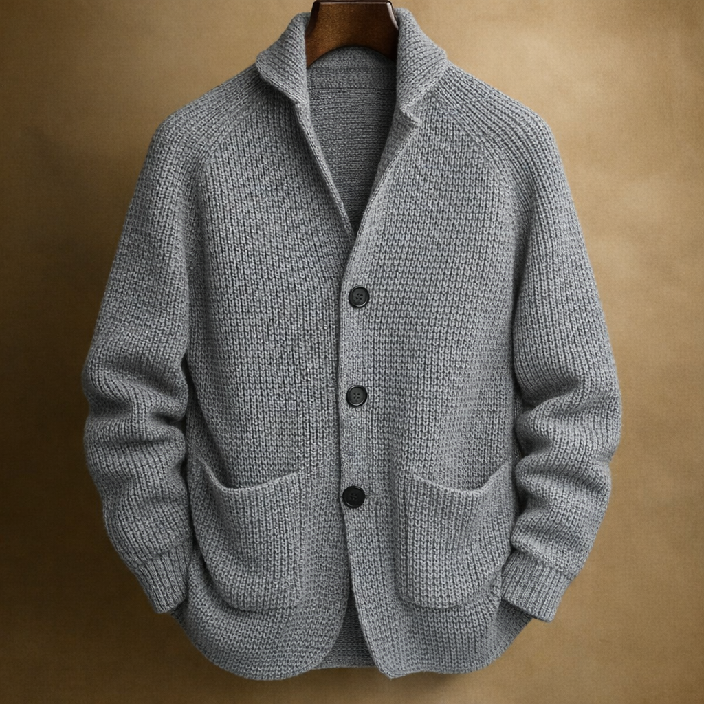 Malcolm | The Ribbed Shawl-Collar Cardigan