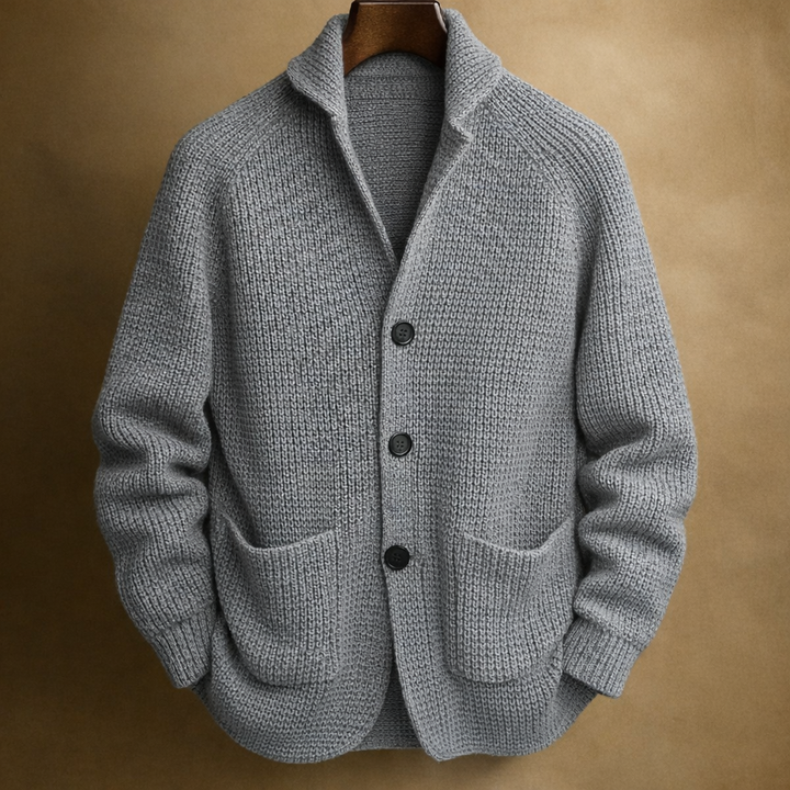 Malcolm | The Ribbed Shawl-Collar Cardigan