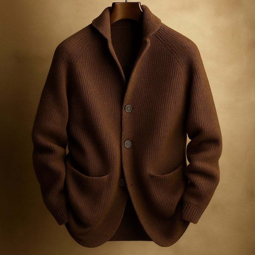 Malcolm | The Ribbed Shawl-Collar Cardigan