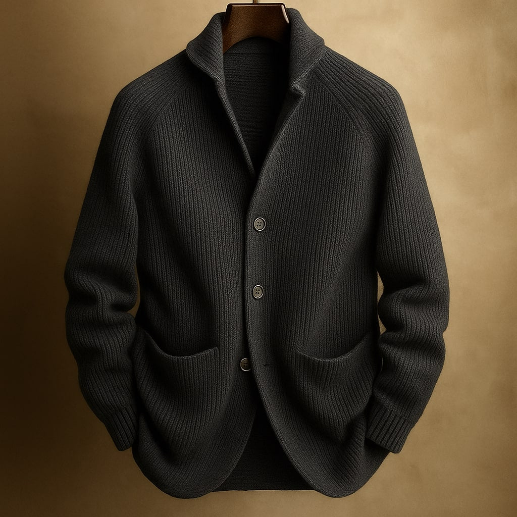 Malcolm | The Ribbed Shawl-Collar Cardigan