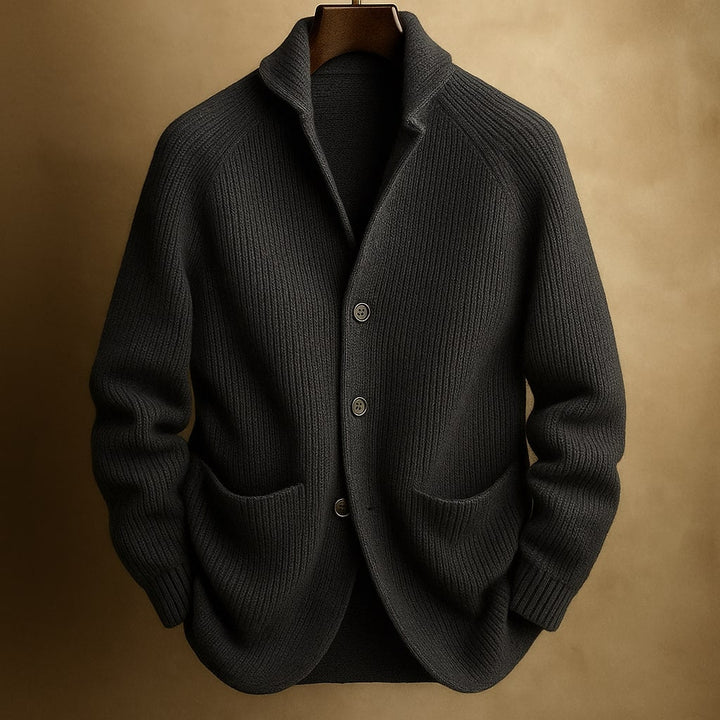 Malcolm | The Ribbed Shawl-Collar Cardigan