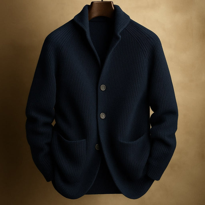 Malcolm | The Ribbed Shawl-Collar Cardigan