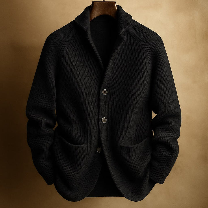 Malcolm | The Ribbed Shawl-Collar Cardigan