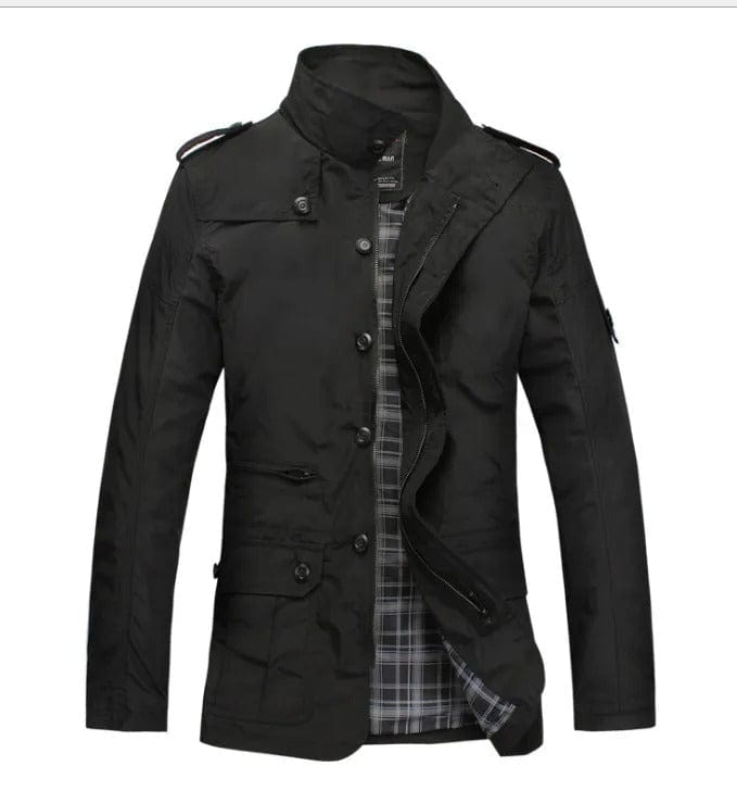 Men's Jacket Polyester Windproof Tailored Fit Casual Outdoor Lightweight