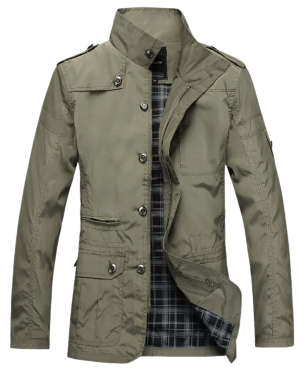 Men's Jacket Polyester Windproof Tailored Fit Casual Outdoor Lightweight