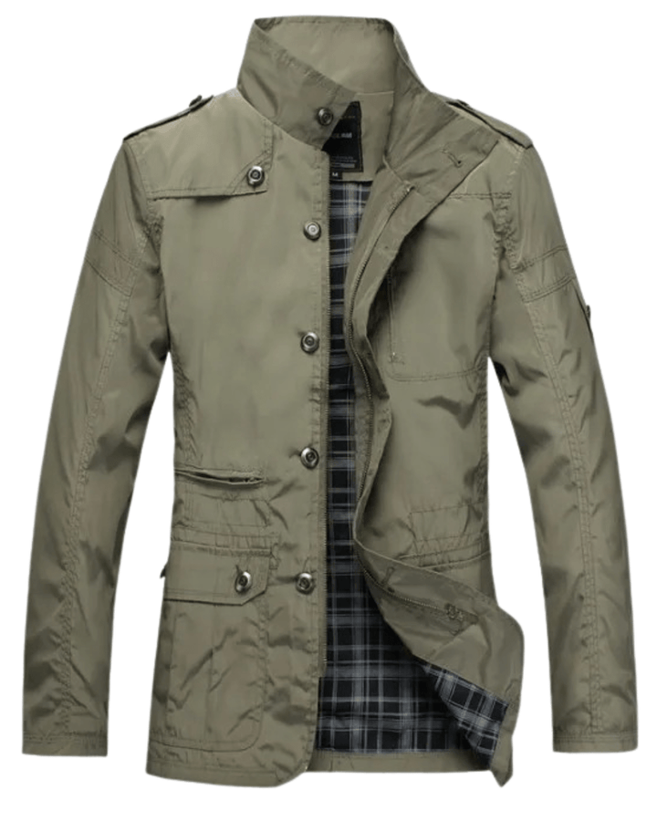 Men's Jacket Polyester Windproof Tailored Fit Casual Outdoor Lightweight