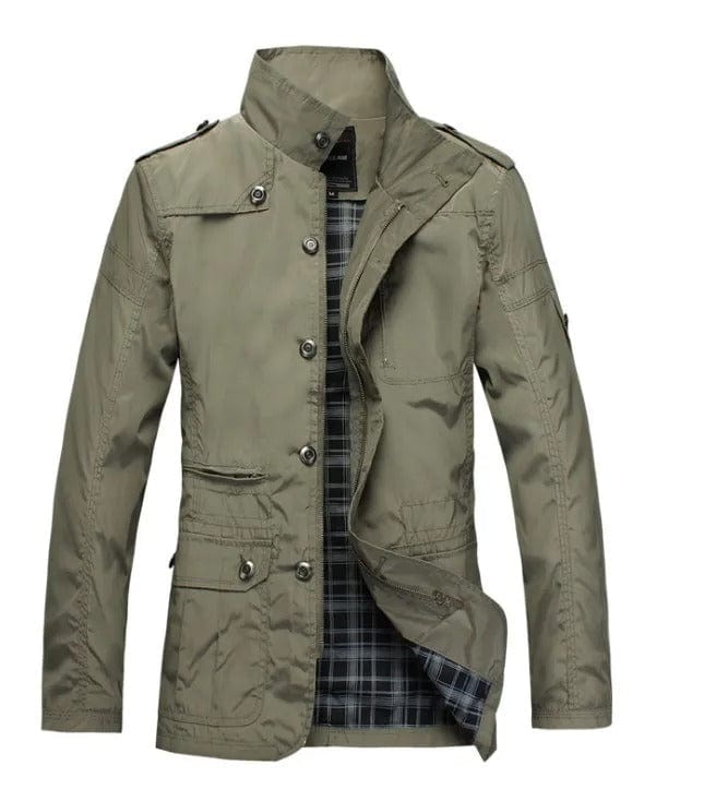 Men's Jacket Polyester Windproof Tailored Fit Casual Outdoor Lightweight