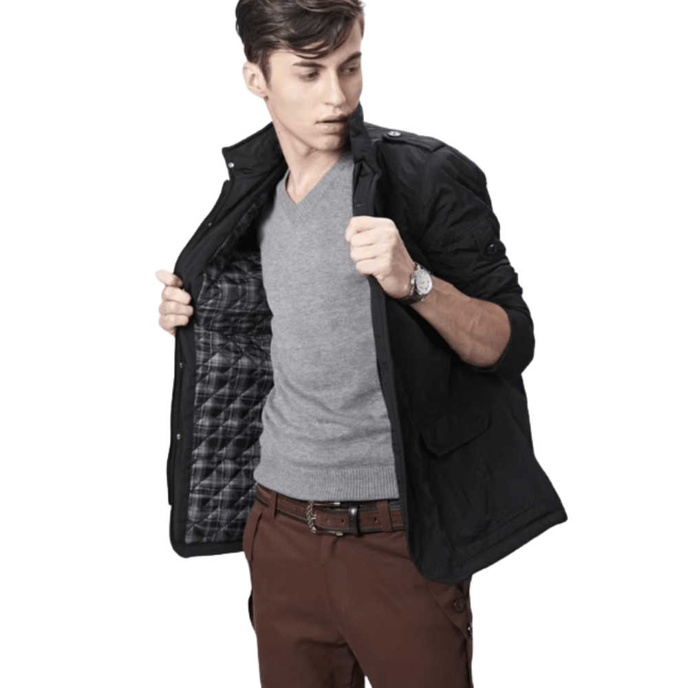 Men's Jacket Polyester Windproof Tailored Fit Casual Outdoor Lightweight