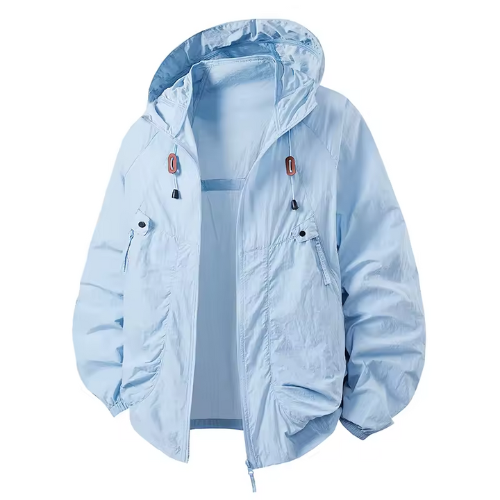 Men's Waterproof Jacket Lightweight Adjustable Hooded for Outdoor Activities