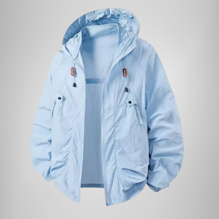 Men's Waterproof Jacket Lightweight Adjustable Hooded for Outdoor Activities