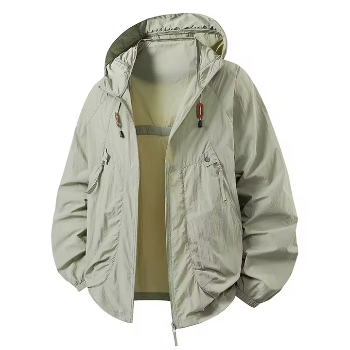 Men's Waterproof Jacket Lightweight Adjustable Hooded for Outdoor Activities
