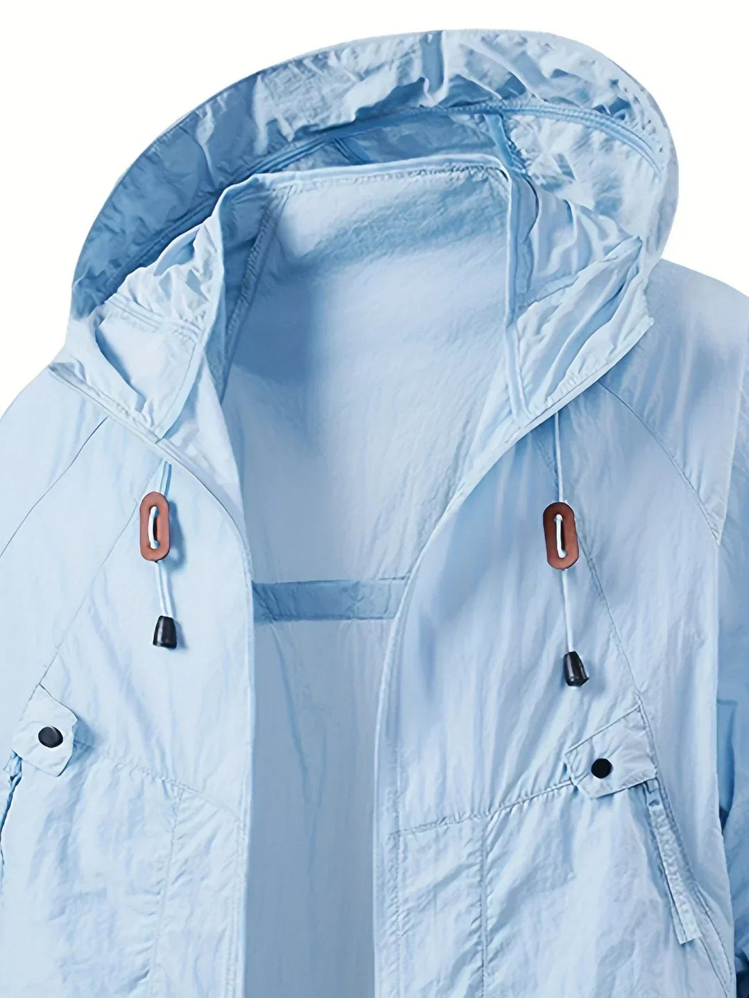 Men's Waterproof Jacket Lightweight Adjustable Hooded for Outdoor Activities