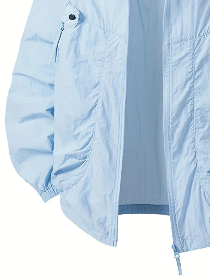 Men's Waterproof Jacket Lightweight Adjustable Hooded for Outdoor Activities