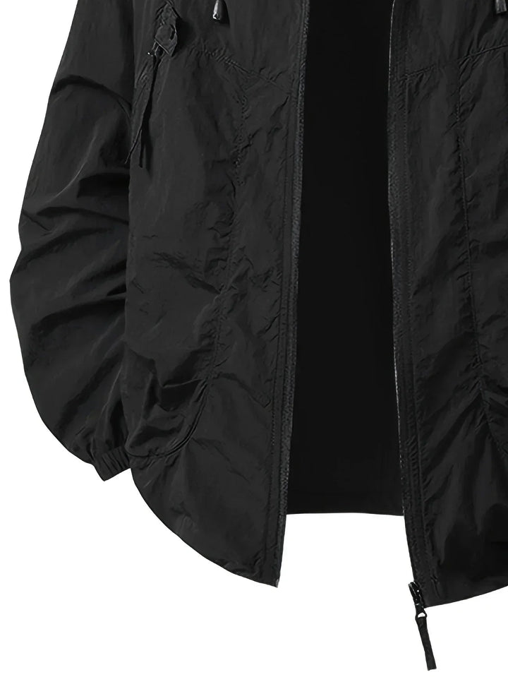 Men's Waterproof Jacket Lightweight Adjustable Hooded for Outdoor Activities