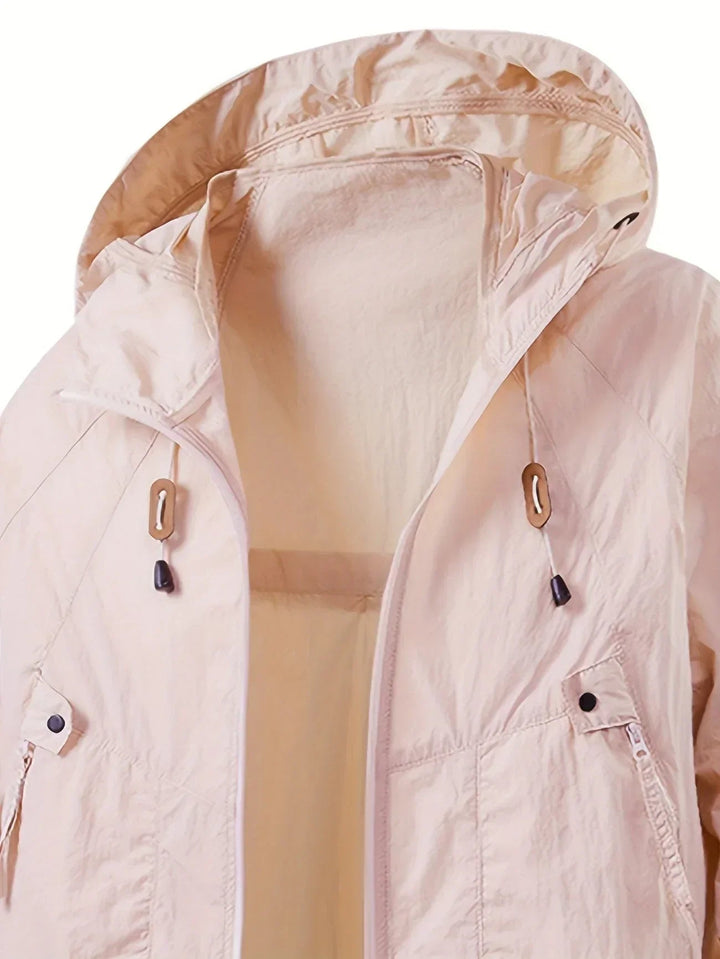 Men's Waterproof Jacket Lightweight Adjustable Hooded for Outdoor Activities