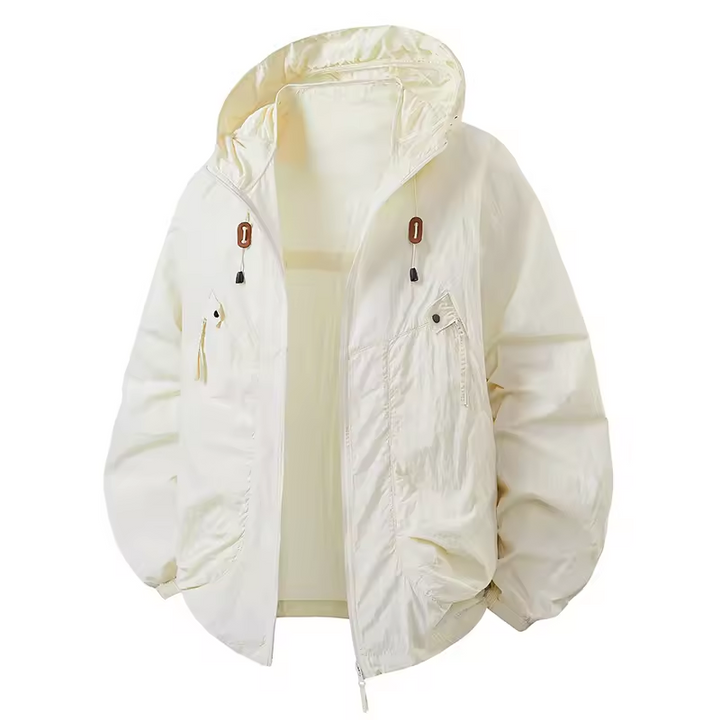 Men's Waterproof Jacket Lightweight Adjustable Hooded for Outdoor Activities