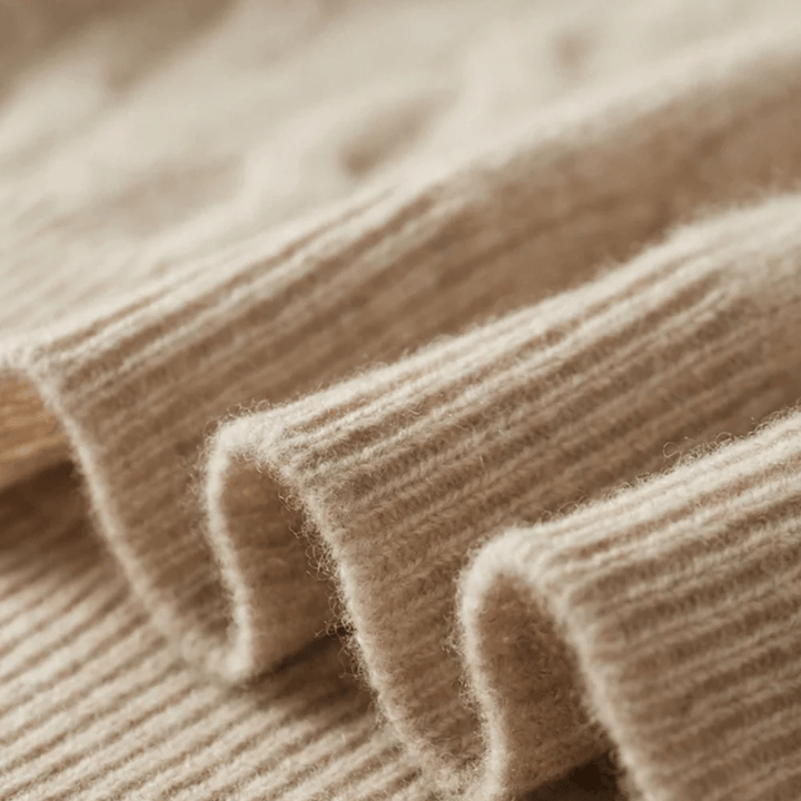Half Zip Merino Sweater in Cable Knit