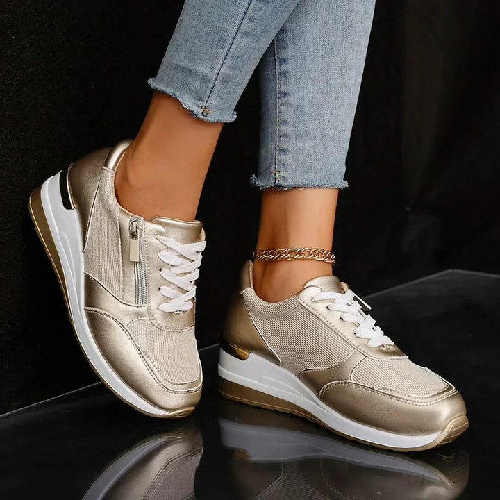 Samantha | Women's Metallic Platform Sneakers