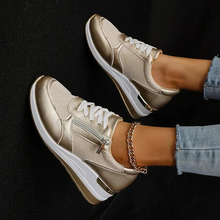 Samantha | Women's Metallic Platform Sneakers