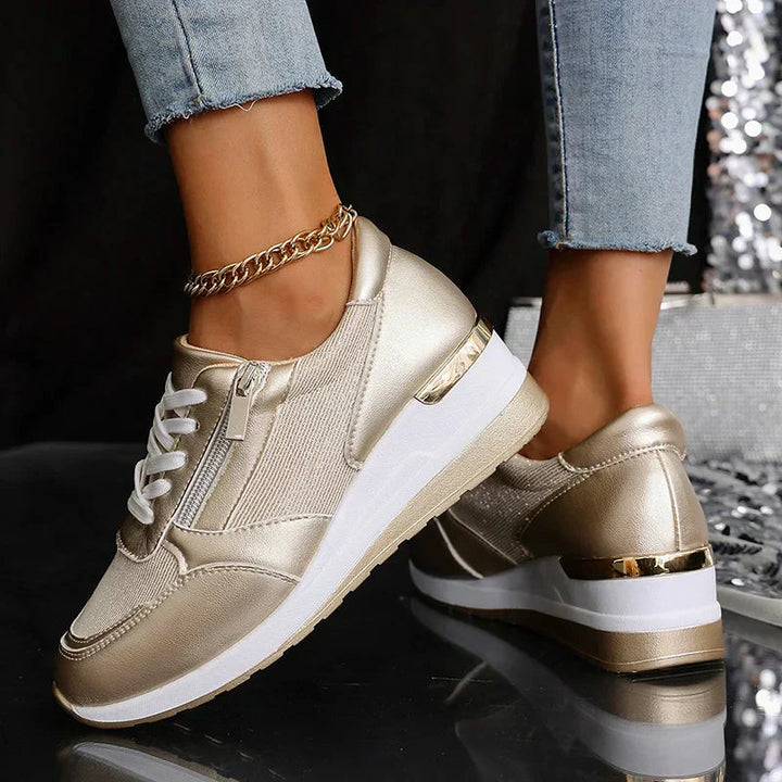 Samantha | Women's Metallic Platform Sneakers