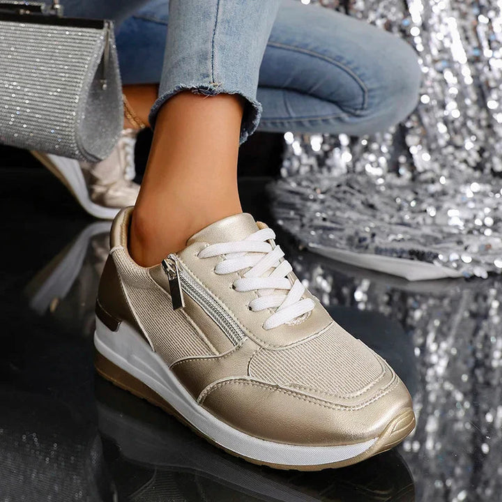 Samantha | Women's Metallic Platform Sneakers