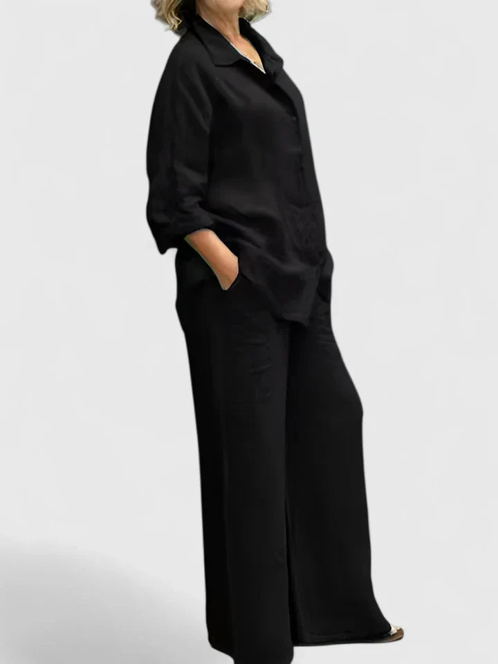 Women's Loungewear Set Cotton Relaxed Fit Vintage-Inspired Design