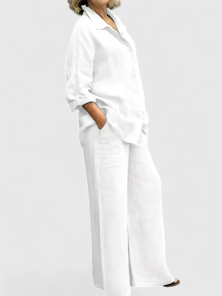 Women's Loungewear Set Cotton Relaxed Fit Vintage-Inspired Design