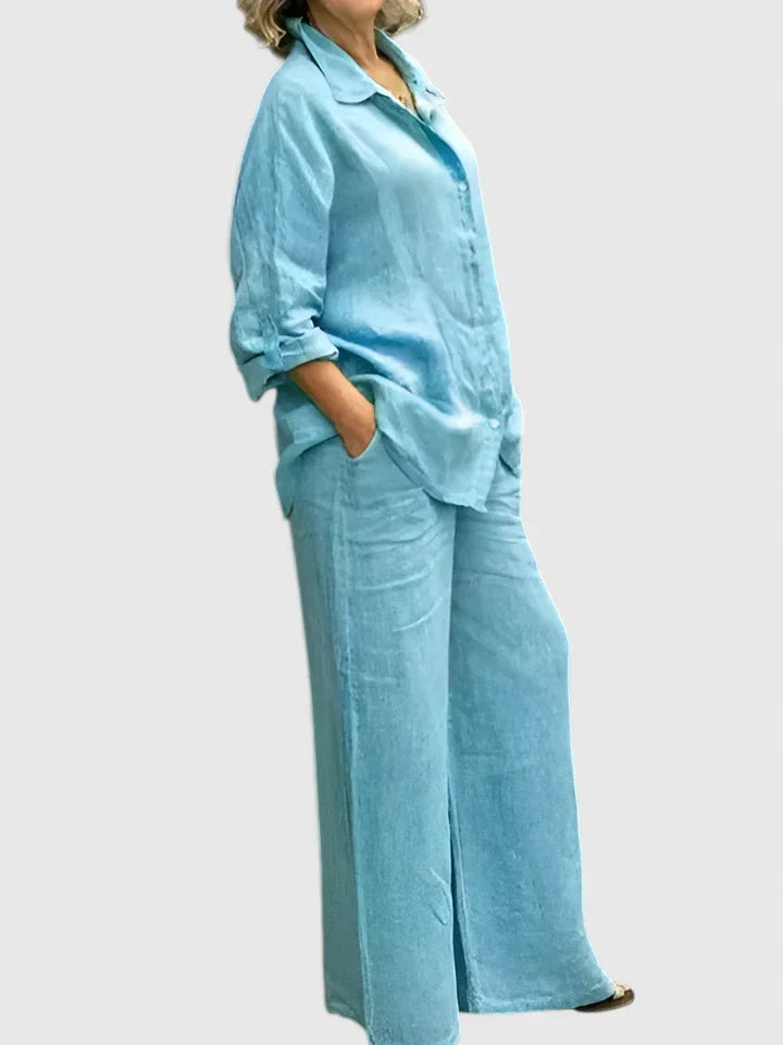Women's Loungewear Set Cotton Relaxed Fit Vintage-Inspired Design