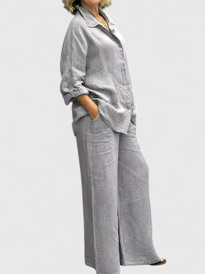 Women's Loungewear Set Cotton Relaxed Fit Vintage-Inspired Design