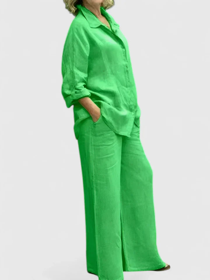 Women's Loungewear Set Cotton Relaxed Fit Vintage-Inspired Design